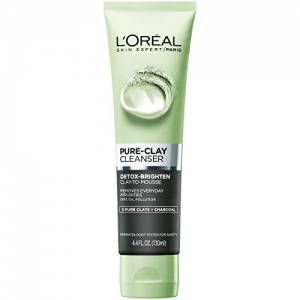 LOREAL PURE - CLAY Detox & Brighten Cleanser Gel ( 3 Pure Clays and Charcoal ) 150 mL